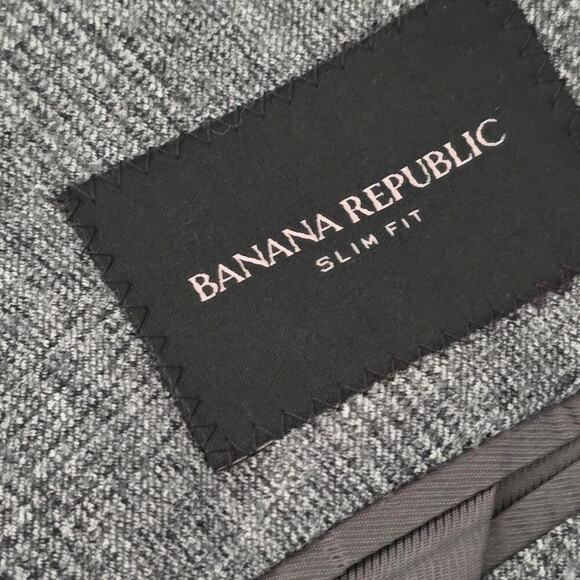 Men’s Wool Sport Blazer Coat Gray Plaid Sz 42 Slim Office Preppy Business Casual - Picture 5 of 8